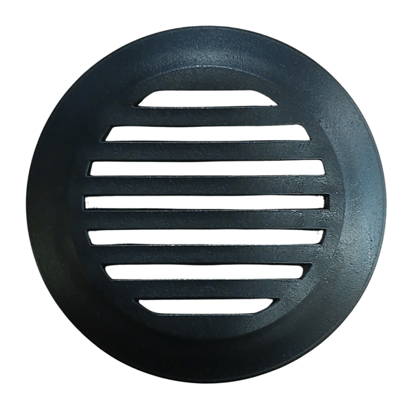 Ventilationsåbning til møbelskab, diameter 50, sort, 10 stk.
