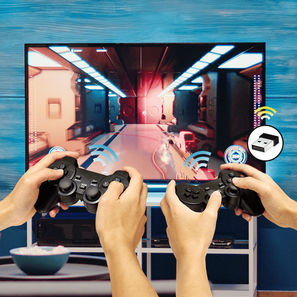 Gamepad Trådløs Spilcontroller 2.4 GHz LogiLink Win Android PS3 TV