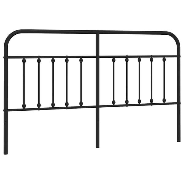 vidaXL metalsengegavl, sort, 180 cm