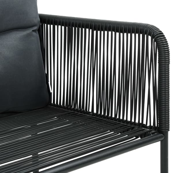 vidaXL 5-delt rattan PVC havemøbelsæt, sort