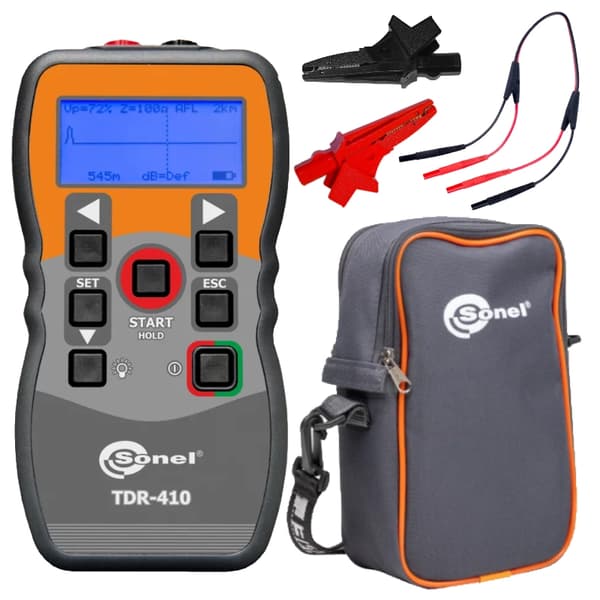 SONEL TDR-410 Reflektometer Kabelfejlfinder + Tilbehør