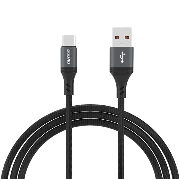 L3ST USB-A - USB-C 5A flettet kabel 1,2m - Sort
