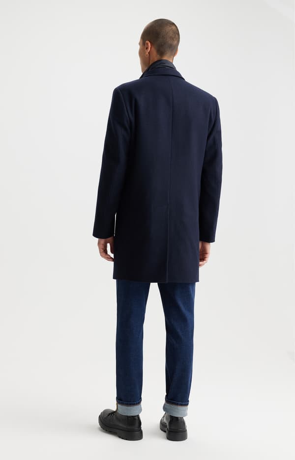 Slim fit-kappa med återvunnen ull 54