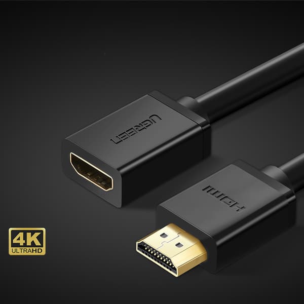 HDMI 2.0 4K 1m Sort Kabeladapter Forlængerledning