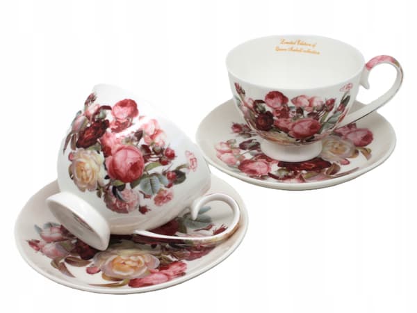 Porslinskoppar, 2x250ml presentset, Classic Rose-kollektionen
