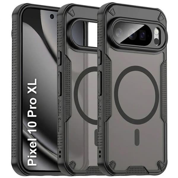 Matt cover til Google Pixel 10 Pro XL, til MagSafe, sort