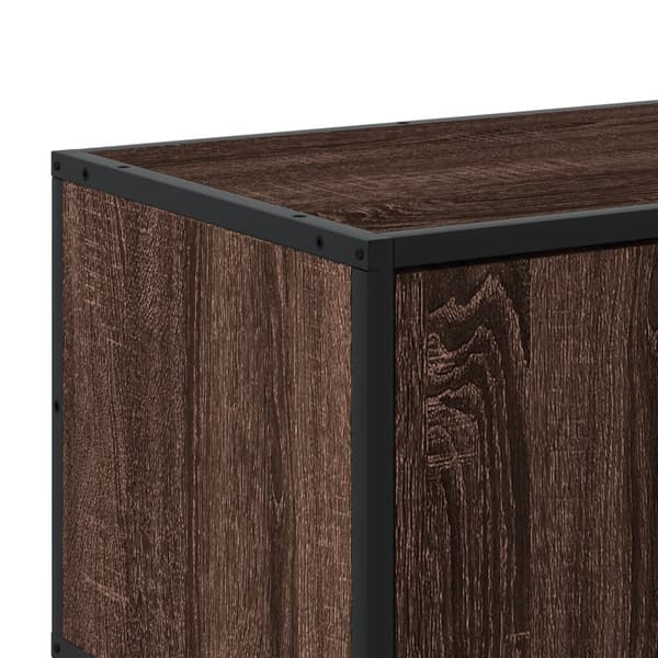 vidaXL TV-bord brunt egetræ 100x35x41 cm