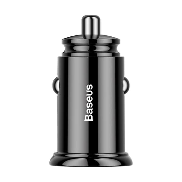 Smart biloplader med USB- og USB-C QC PD-porte, sort