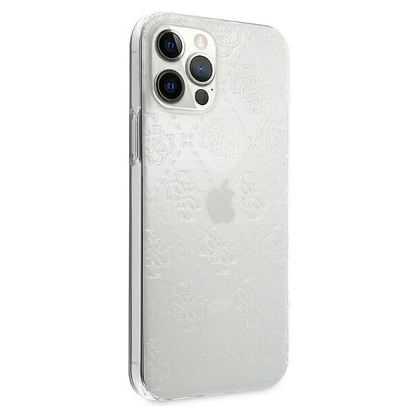 Guess 4G 3D Pattern Collection-skal till iPhone 12 Pro Max, transparent