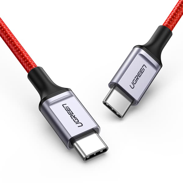 Punottu kaapeli USB-C - USB-C 2.0 3A punainen