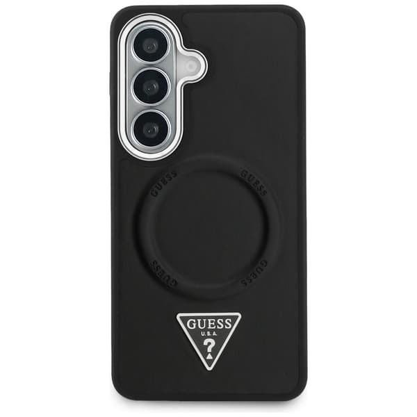 Guess MagSafe-etui med præget ringtrekantlogo til Galaxy S26, sort