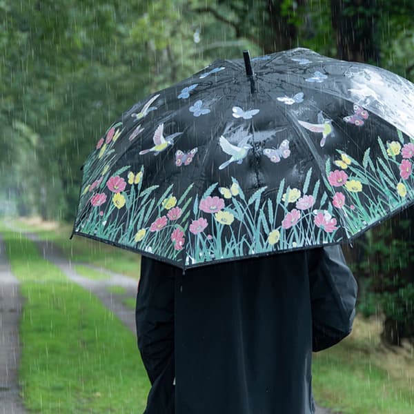 Blomstret farveskiftende paraply