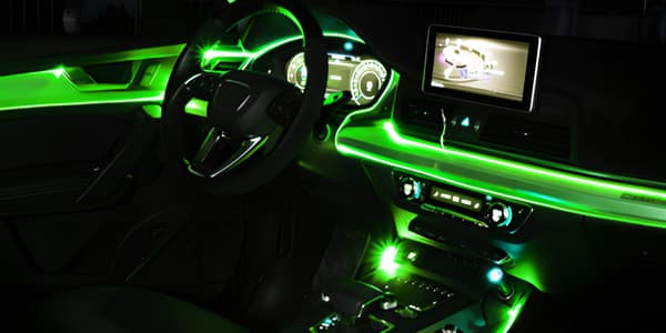 LED RGB BILBELYSNING TELEFONAPP + INSTRUKTIONER