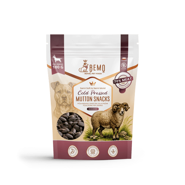 Bemo Koldpressede Lammekødsnacks - halvbløde koldpressede lammekødsnacks til hunde