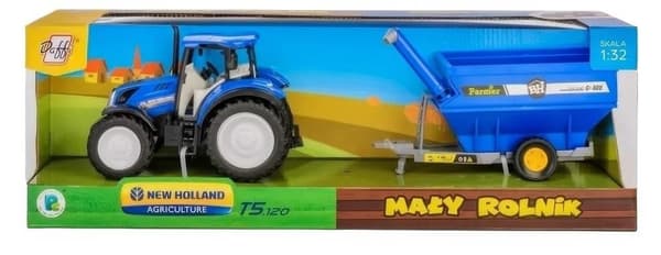 New Holland T5 traktor med anhænger 1:32