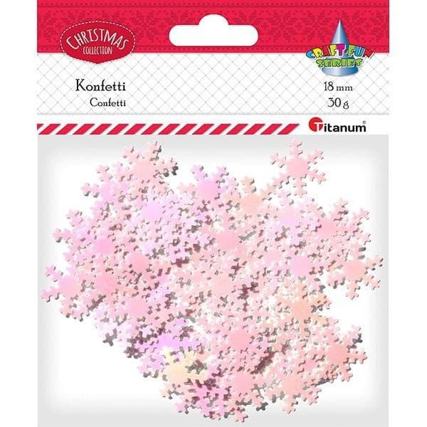Konfetti Snefnug Lyserød 30g