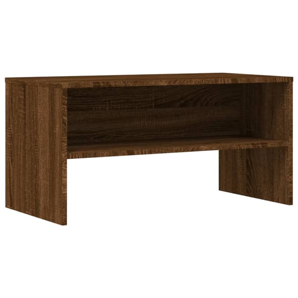 vidaXL TV-bord brunt egetræ 80x40x40 cm