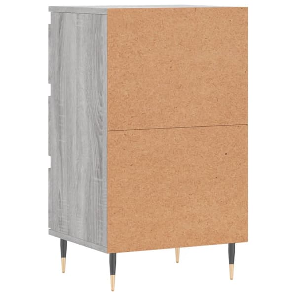 vidaXL kommode, grå Sonoma-eg, 40x35x70 cm, træbaseret materiale