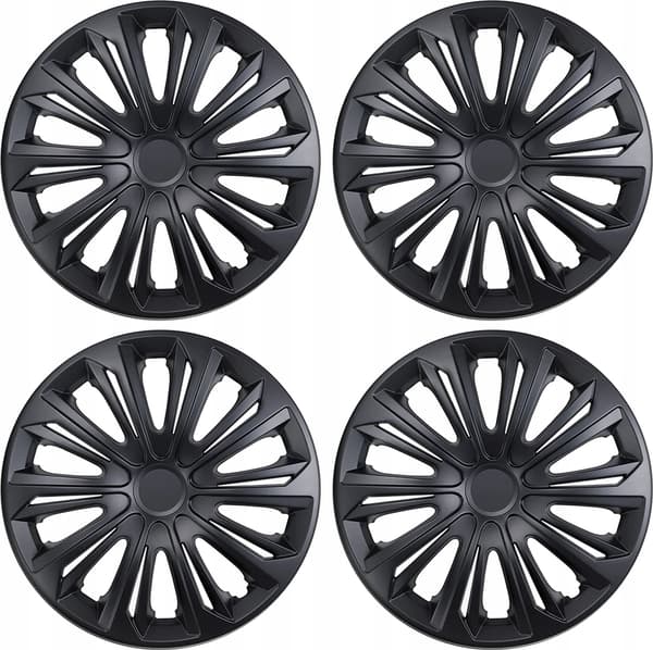 16 tommer NRM Strong Black Mat hjulkapsler, sæt med 4