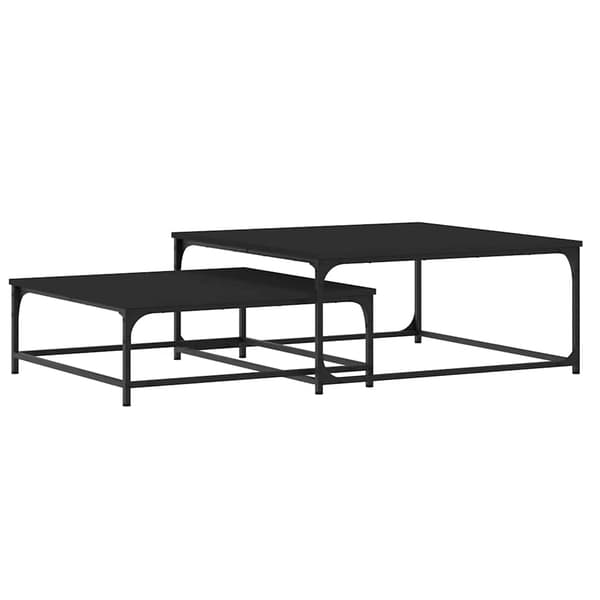 vidaXL Soffbord, 2-delade, svarta