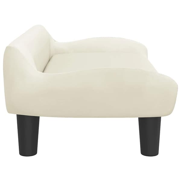 vidaXL Barnsoffa krämfärgad 70x40x24 cm sammet