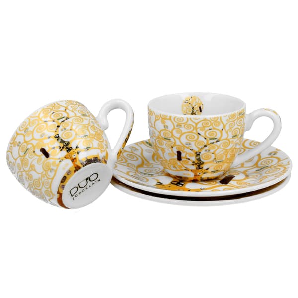 Sæt med 2 Klimt Ecru espressokopper