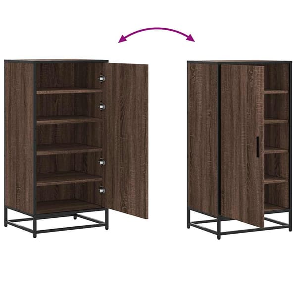 vidaXL skoskab brunt egetræ 48x38x97,5 cm
