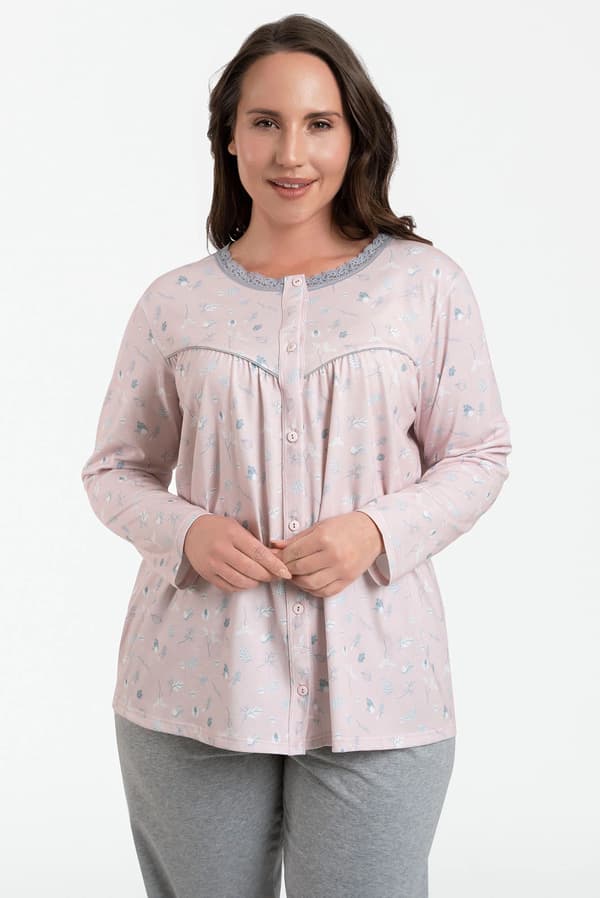 Daniela dampyjamas långärmad, 3/4-byxor XXL