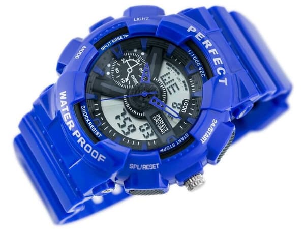 Herreklocka PERFECT SHOCK (zp219e) - blå