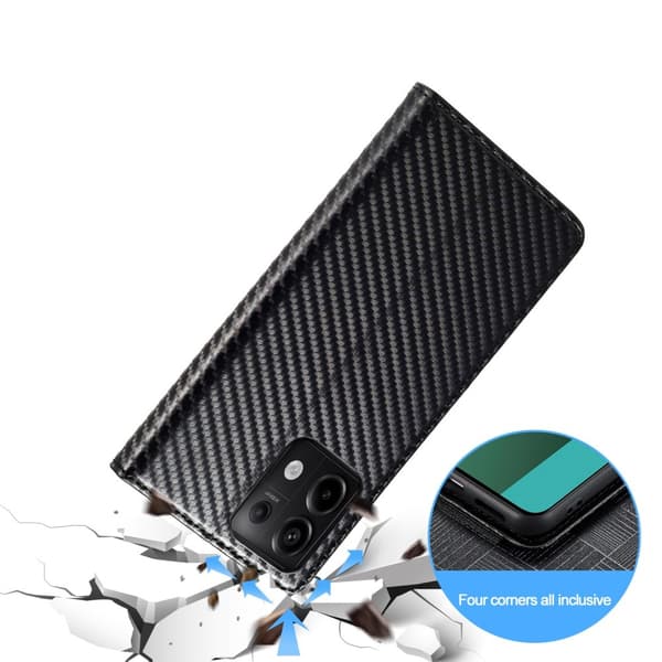 Flip-cover til Xiaomi Redmi Note 13 5G, Carbon LC.IMEEKE, Sort