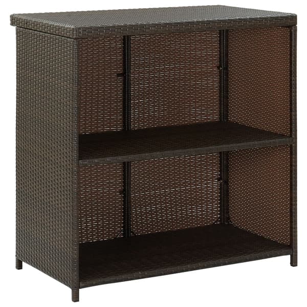 vidaXL 3-delt barsæt polyrattan brun