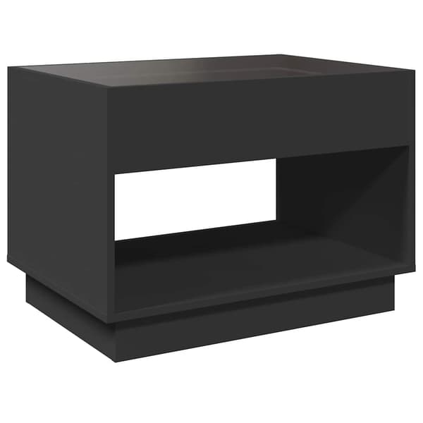 vidaXL Infinity LED sofabord sort 70x50x50 cm