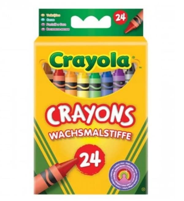 CRAYOLA säkra vaxkritor 24 färger