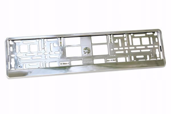 Metalliserad silver registreringsram