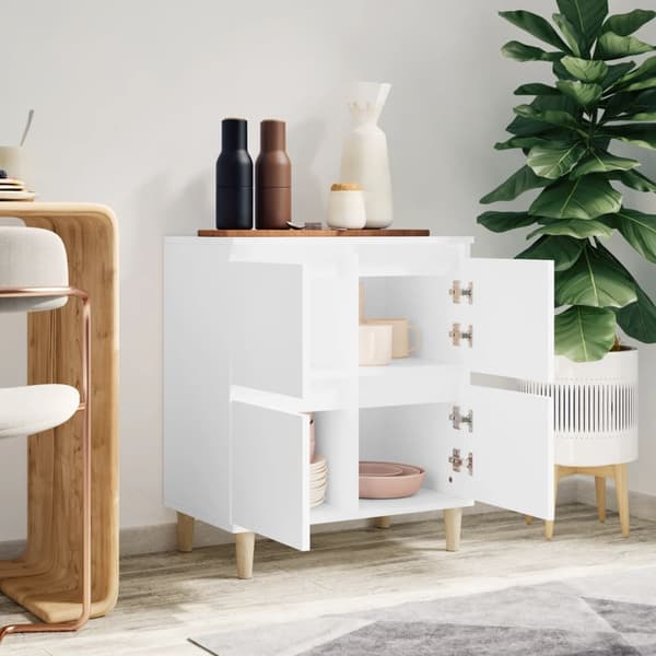 vidaXL kommode, hvid, 60x35x70 cm, træbaseret materiale