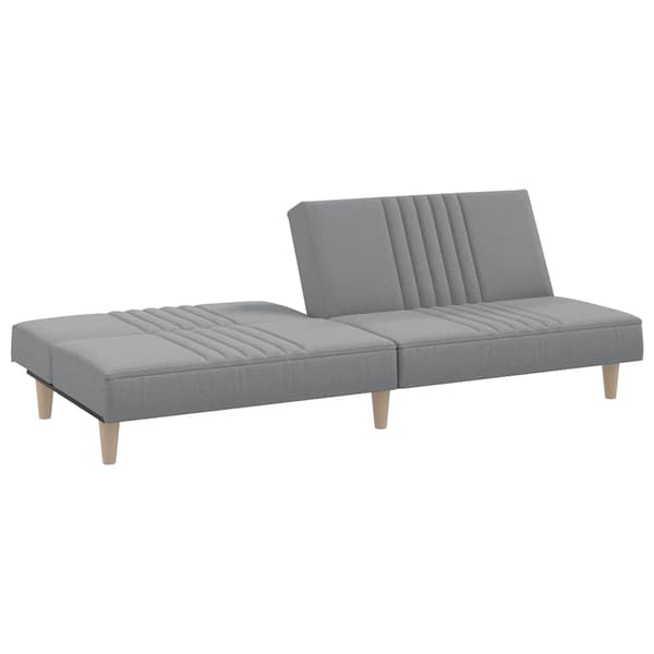 vidaXL Bäddsoffa, ljusgrå, klädd i tyg