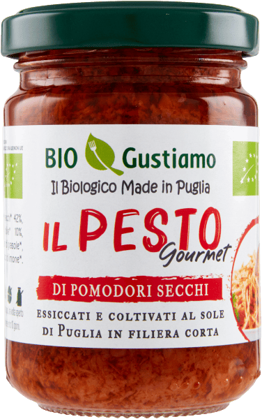 Bio Gustiamo soltørret tomatpesto 140g