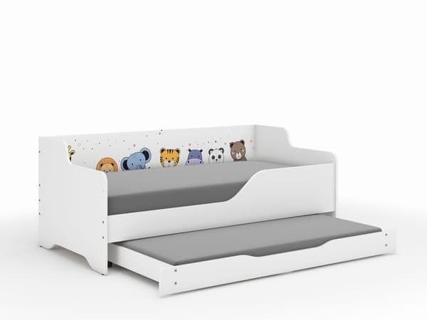 LILU 160x80 MINI ZOO barnsäng med sovfunktion