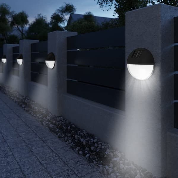 SOL0694 SOLAR LAMPE VÆGLAMPE 2 LED HAVE SORT FLOODLIGHT TIL VÆGFACADE