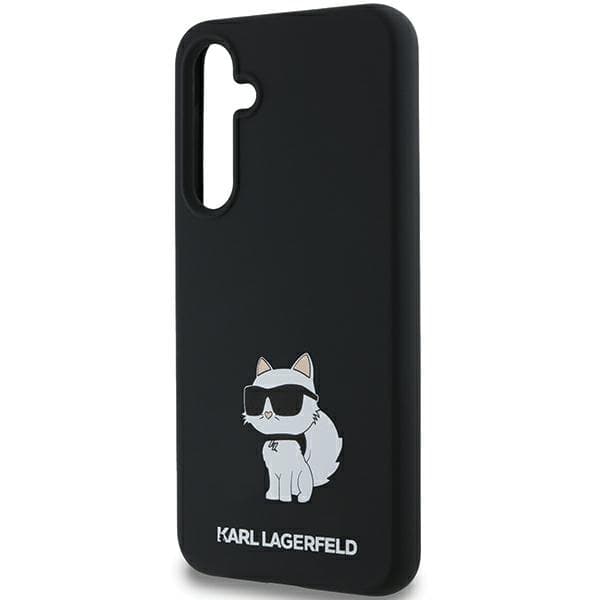 Karl Lagerfeld Silikone Choupette-etui til Galaxy A35, Sort