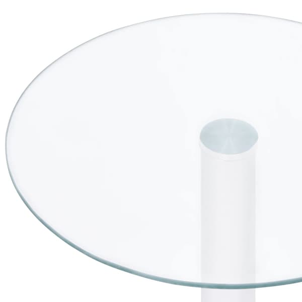 vidaXL sofabord, transparent, 40 cm, hærdet glas