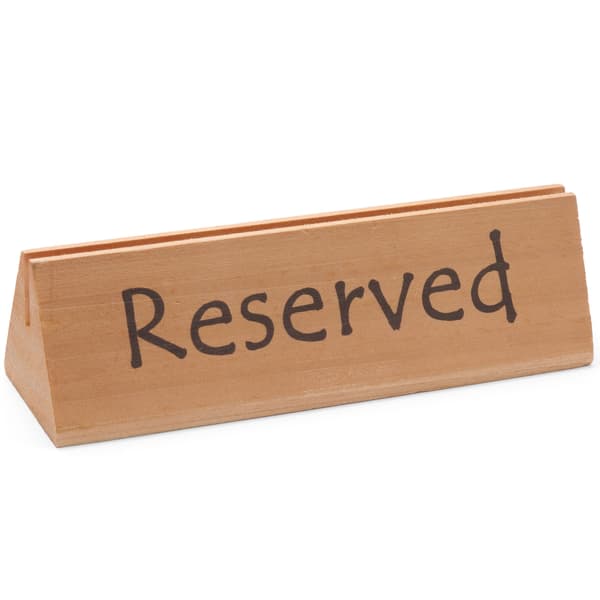 RESERVERAD RESERVATION träskylt med information - Hendi 664308