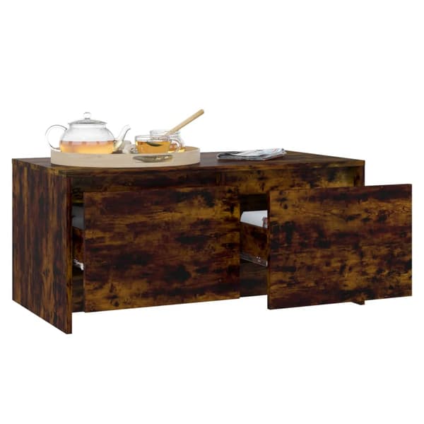 vidaXL sofabord røget eg 90x50x41,5 cm