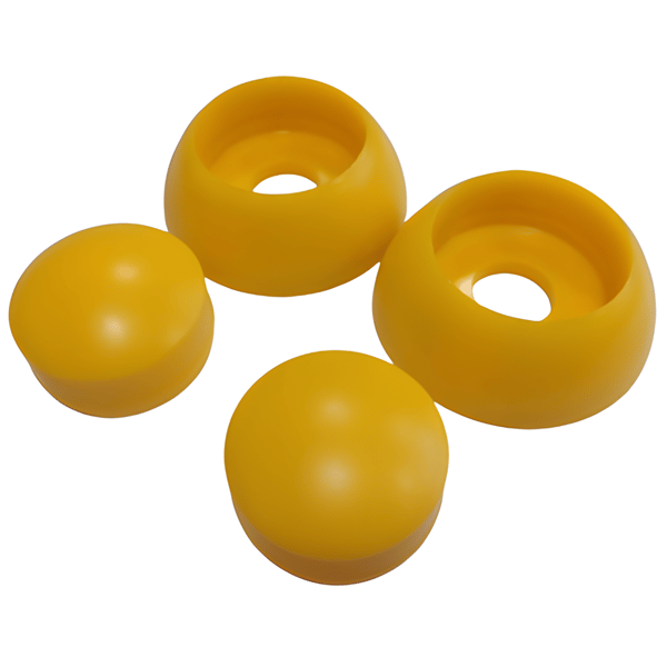 Todelt skruedæksel M8 gul