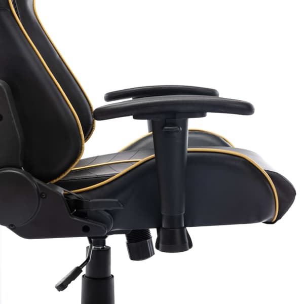 vidaXL gamingstol, sort og guld, kunstlæder