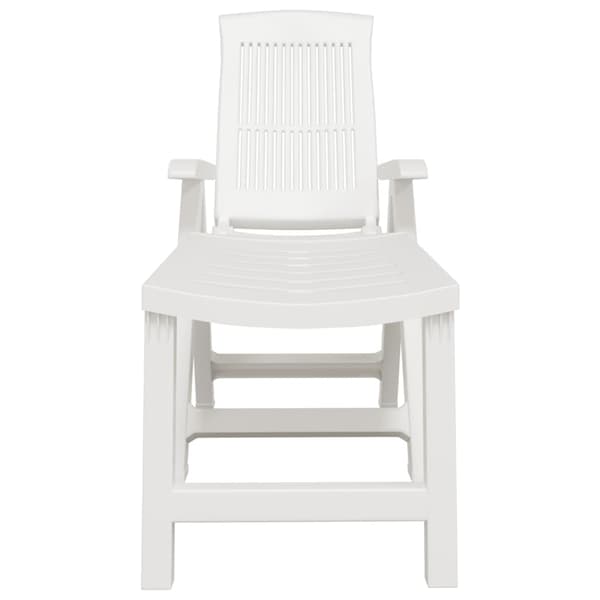 vidaXL Liggestol, Hvid, Plast