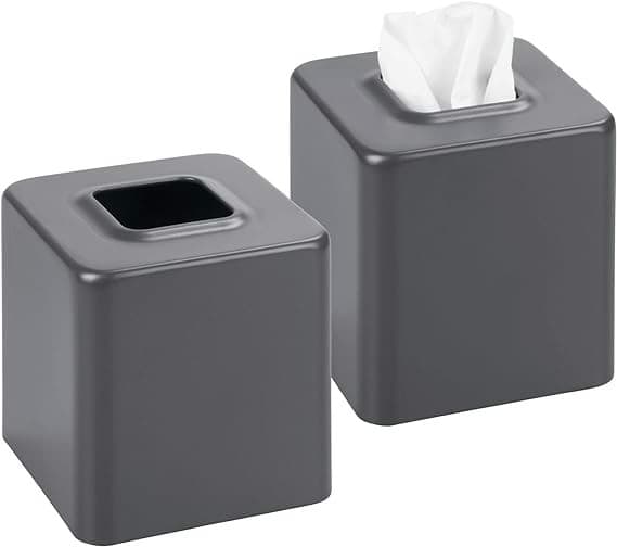 Pappersförpackning i metall, dispenser, 2 st, grå