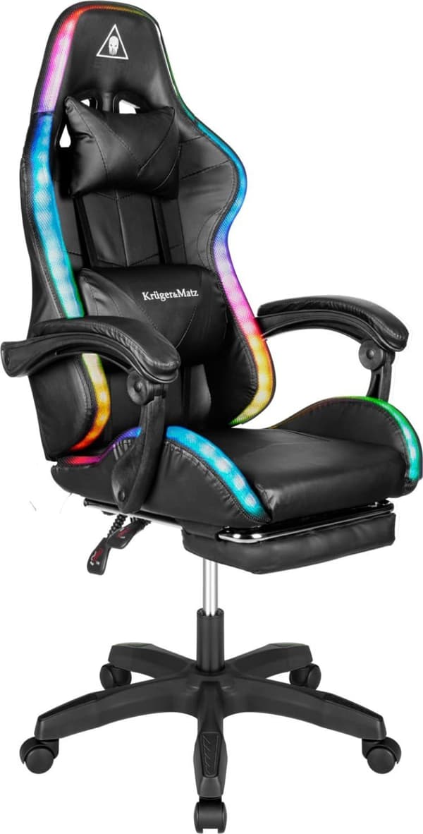 Kruger & Matz GX-150 LED Sort Gamingstol