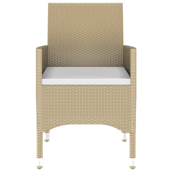 vidaXL 3-osainen polyrottinki puutarhakalustesetti, beige