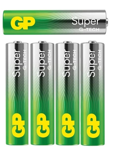 GP Super AAA Alkaline Tynde Fingerbatterier 5 stk.